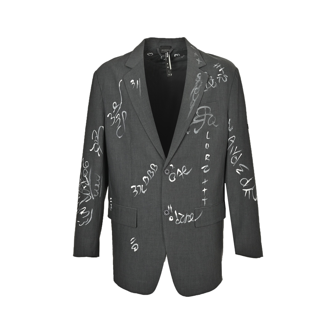 Balenciaga 24Fw graffiti jacket suit