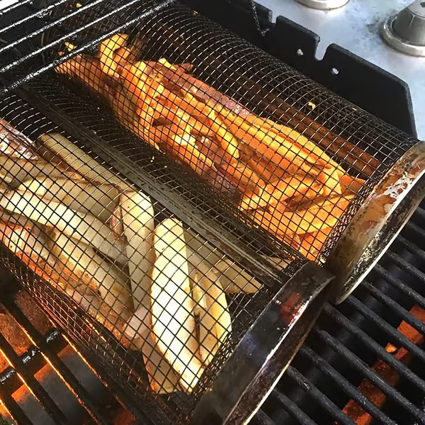 Rotating drum grill🔥 (a must-have for parties)