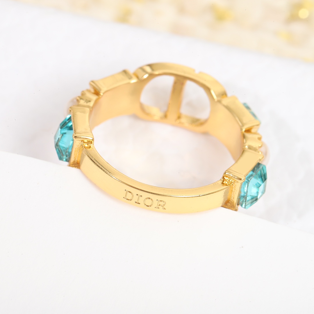 Dior Alphabet Square Diamond Ring