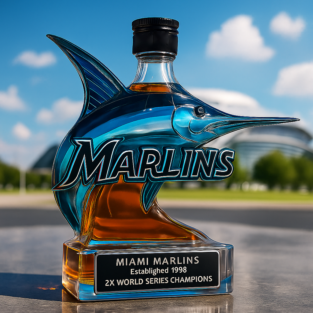 Miami Marlins Commemorative Whiskey Bottle