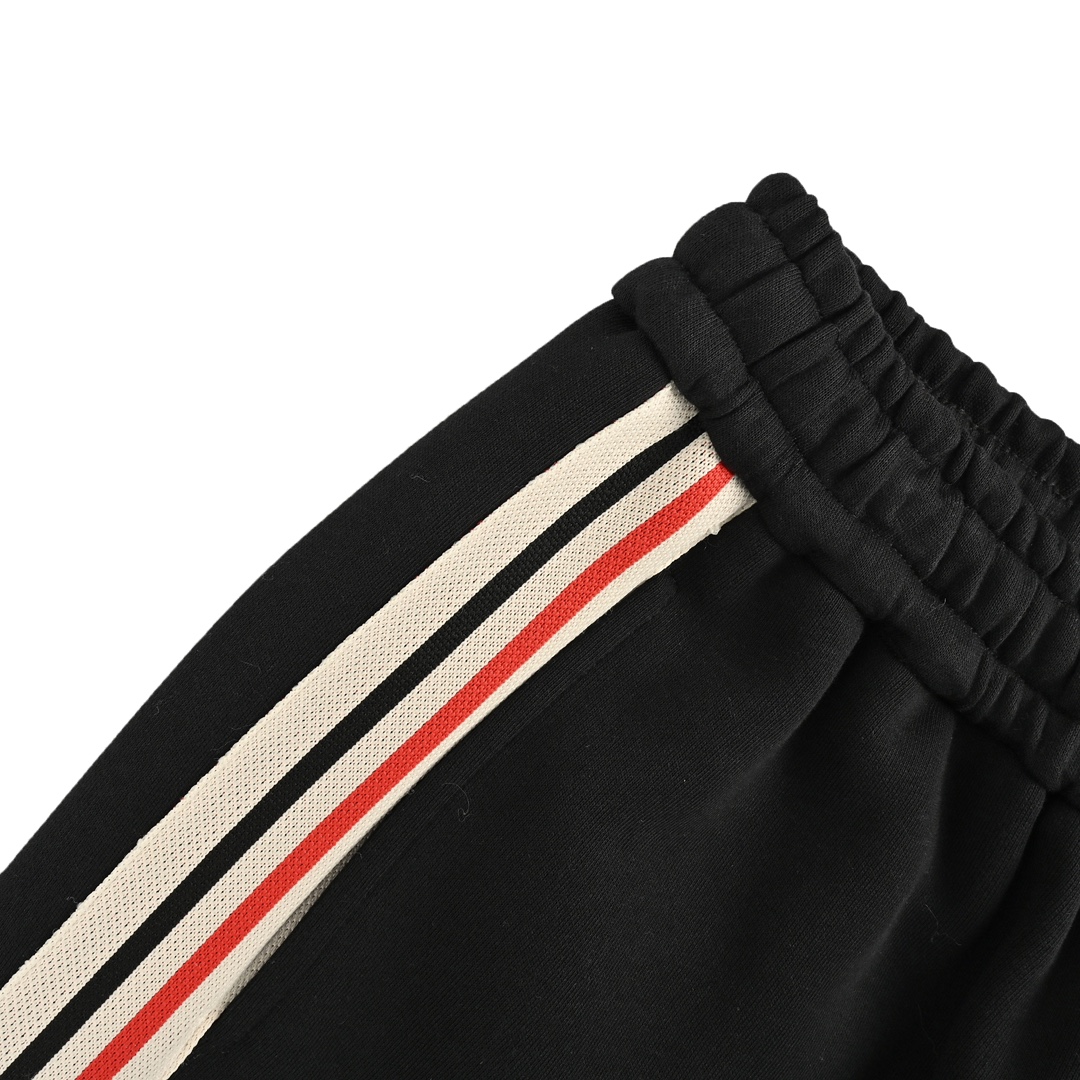 Moncler 24Fw embroidered logo webbing trousers