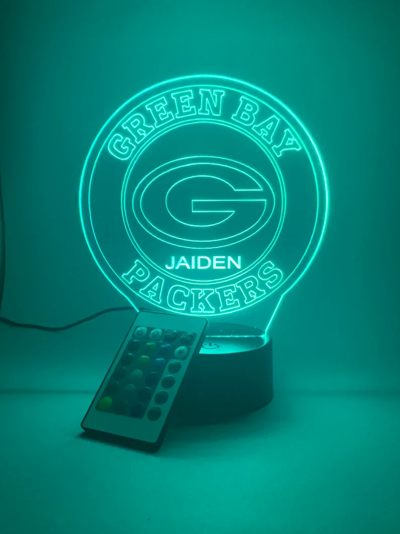 GREEN BAY PACKERS 3D LAMP PERSONALIZED