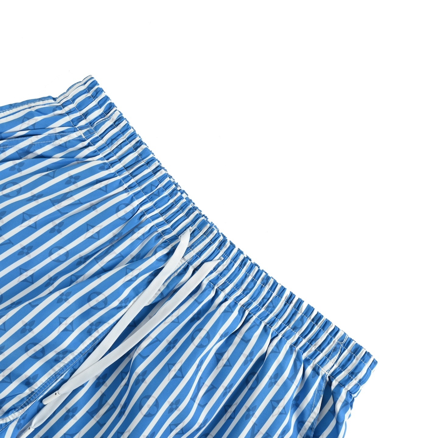 Louis Vuitton 25ss blue striped shorts with obscure monogram