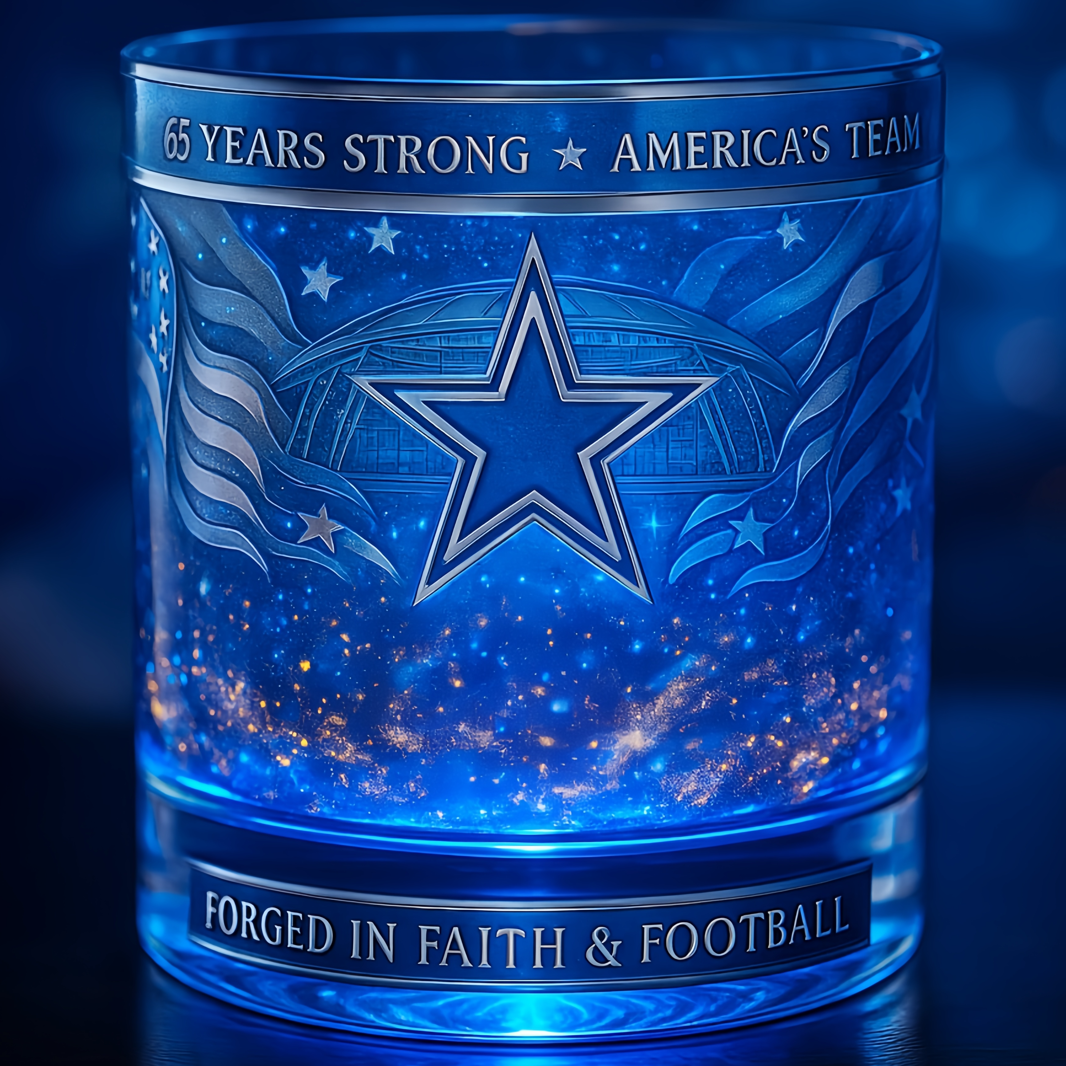 Dallas Cowboys 65th Anniversary Whiskey Tumbler