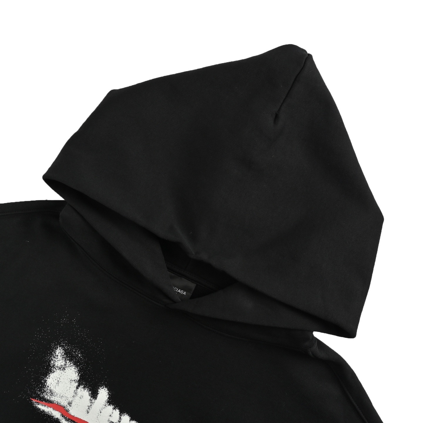 Balenciaga 25Fw fuzzy cola print hooded sweatshirt