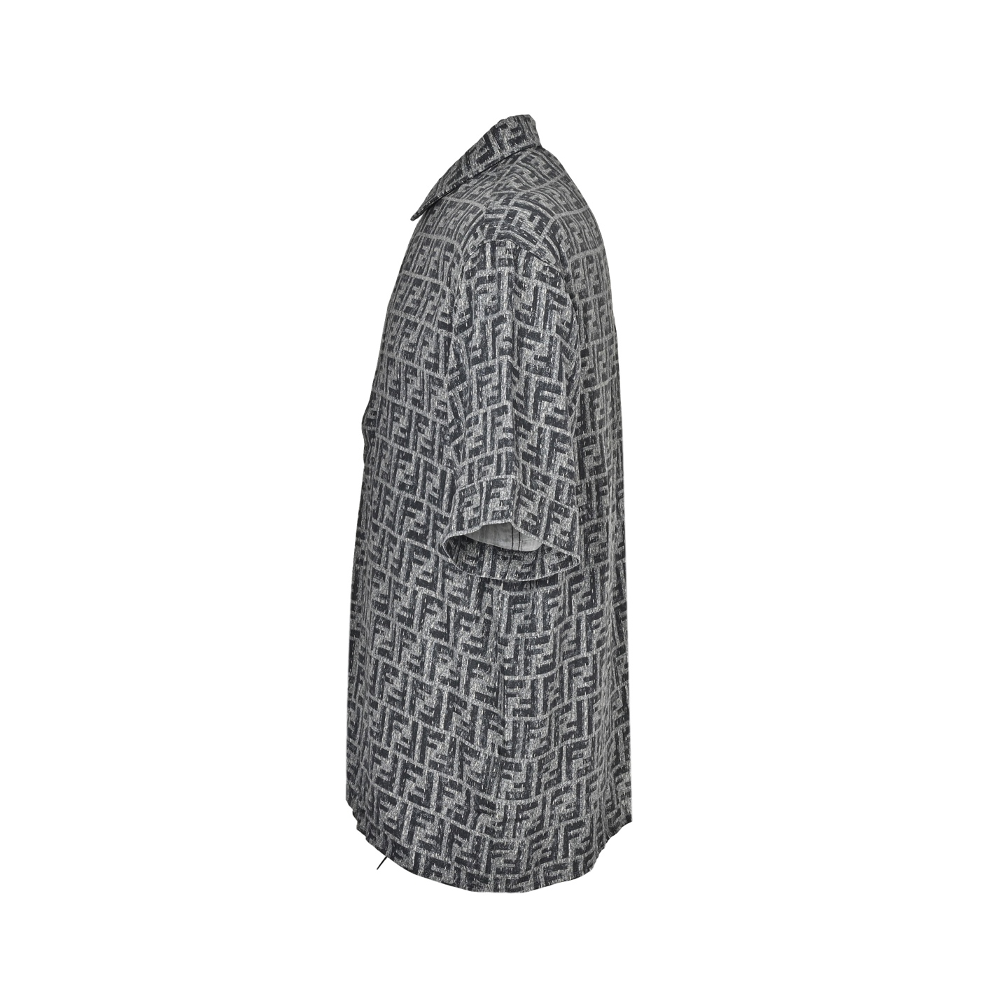Fendi 25ss topstitched FF jacquard short-sleeved shirt