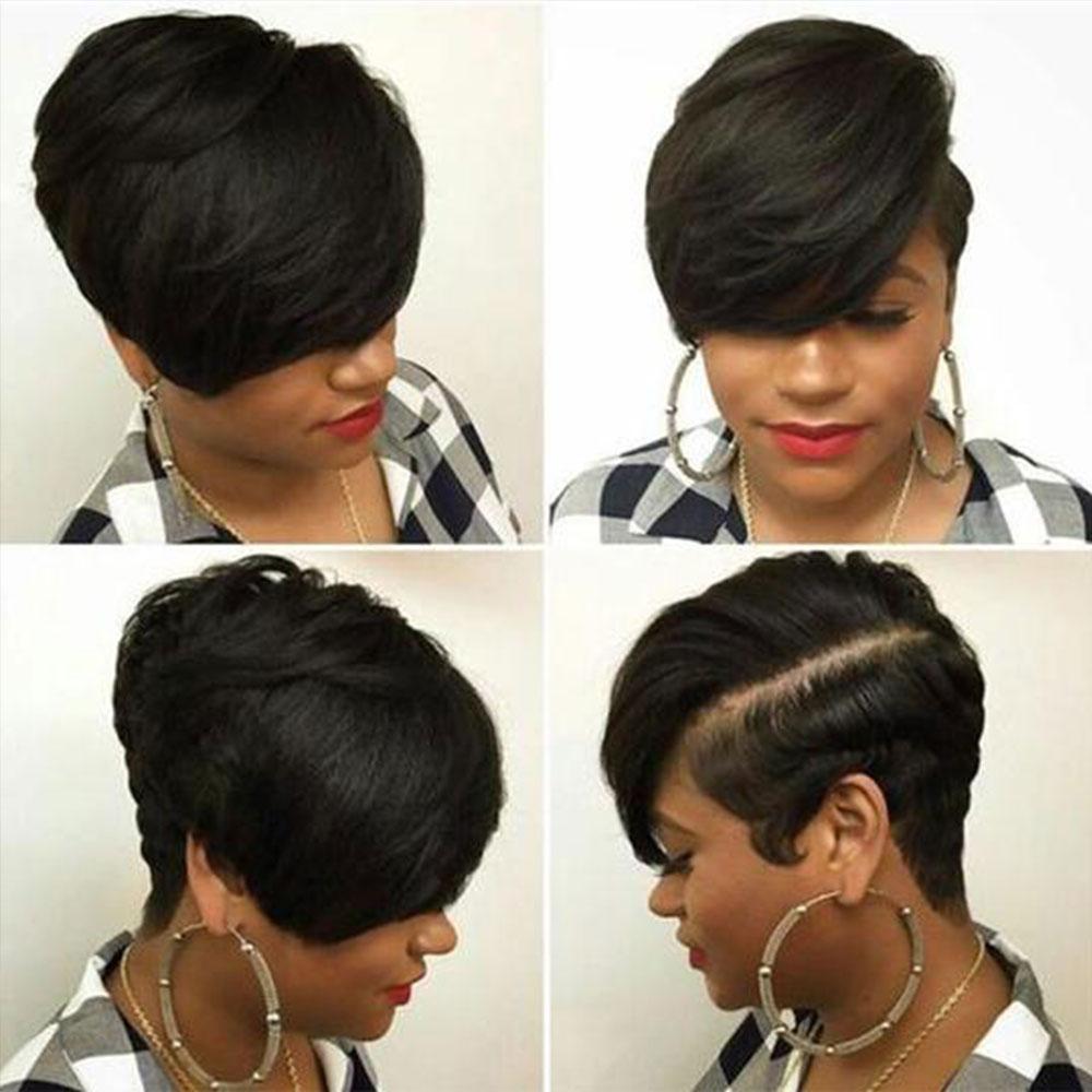 Luna Wig 041 Short Cropped Straight Layered Hair for Black Women