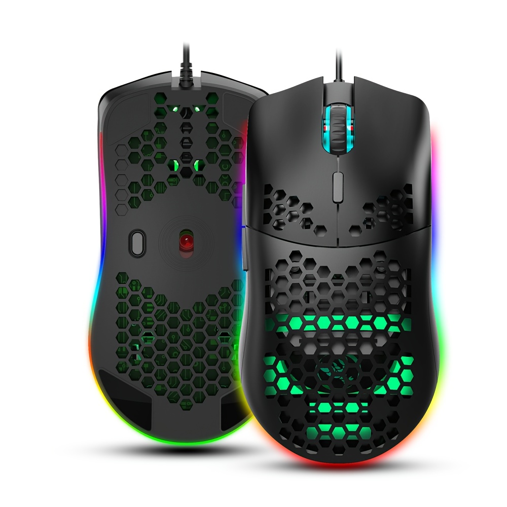 HXSJ Wired Gaming Mouse With RGB Lighting, 6 Programmable Buttons, And Switch Support For All Games