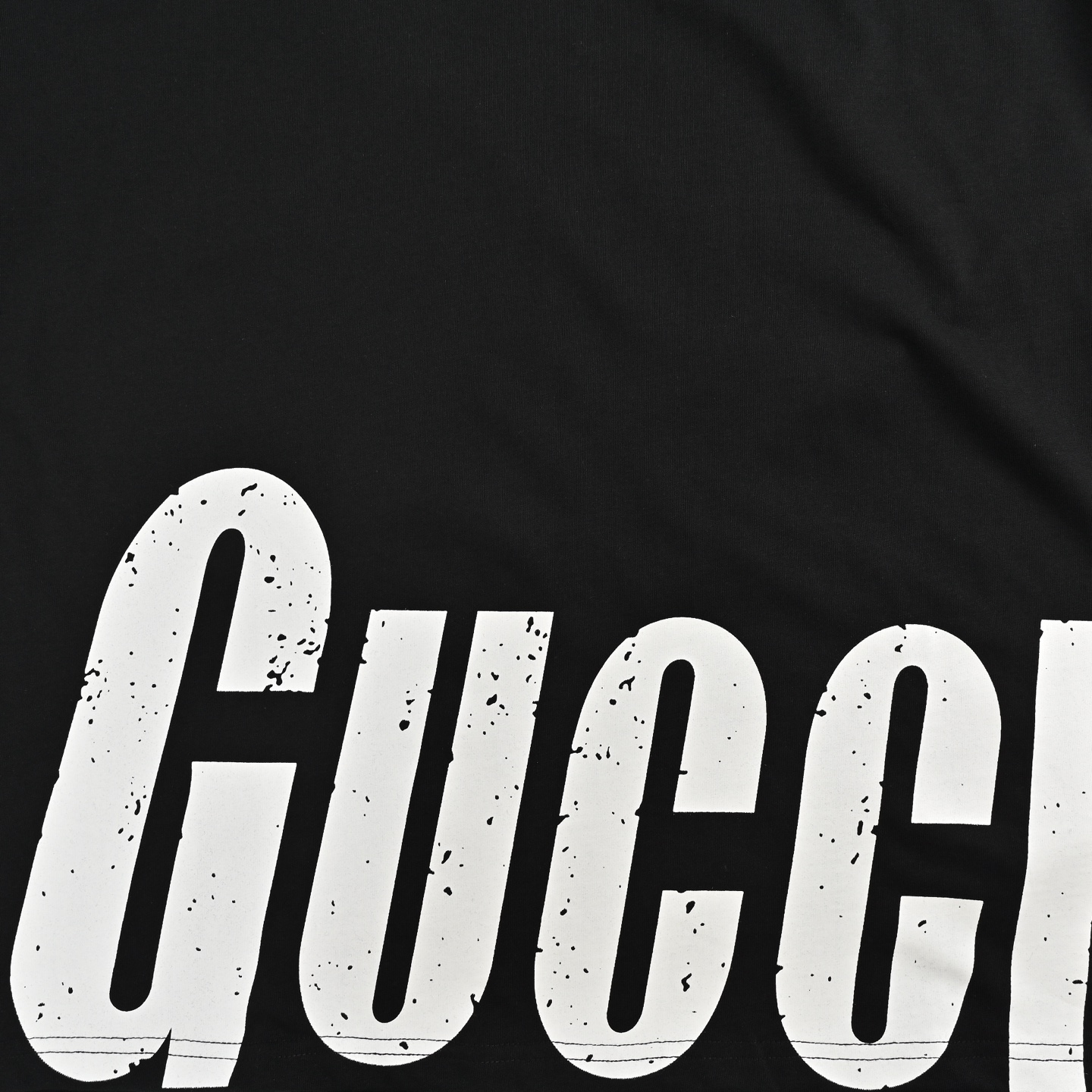 Gucci & Balenciaga mottled letter print short sleeves