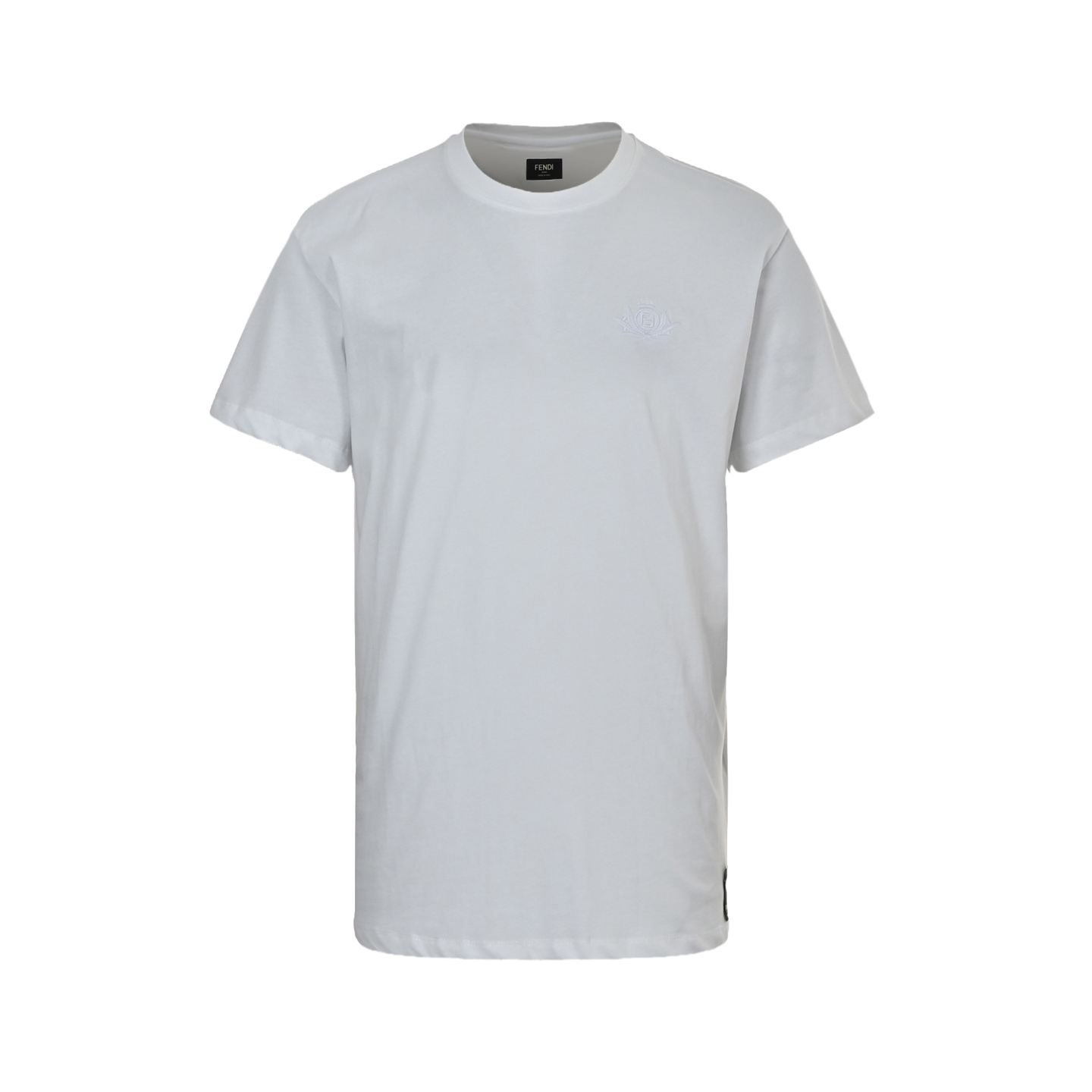 Fendi Club solid color badge embroidered short sleeves