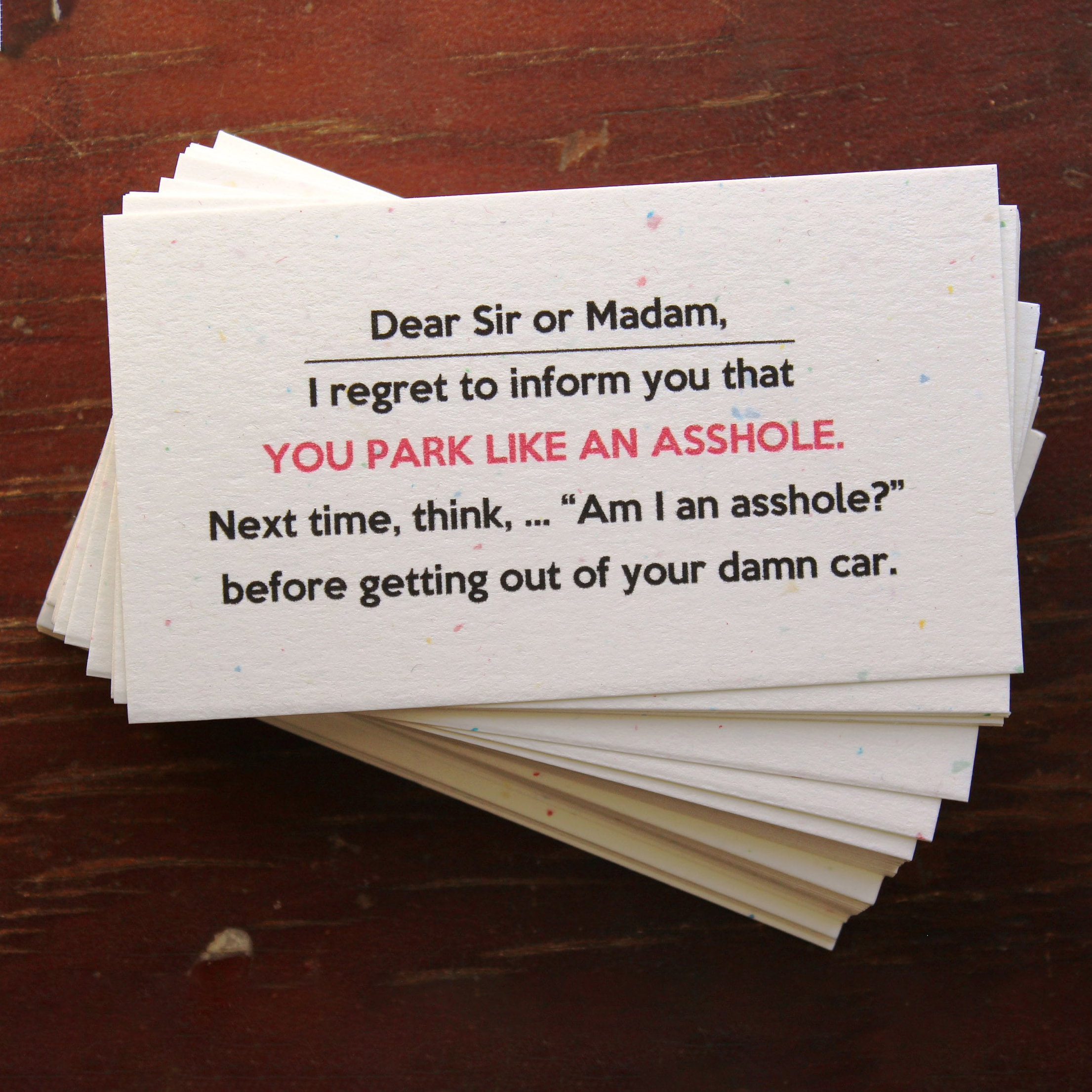Funny Business Cards | Give those fools a warning