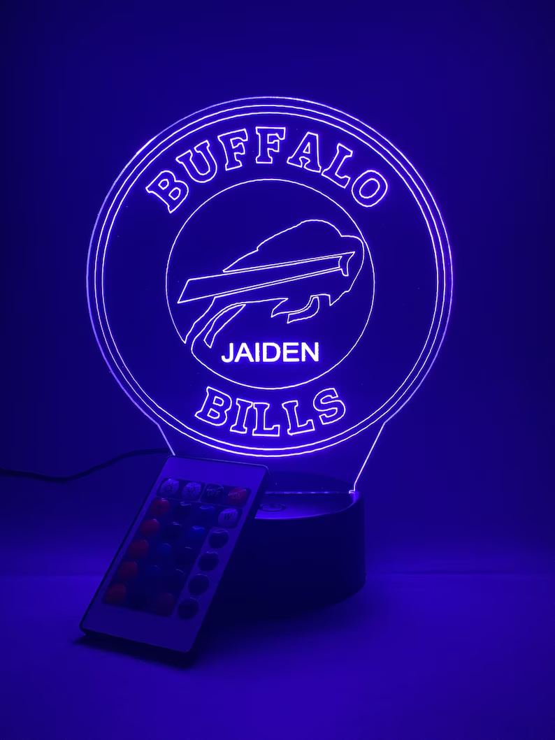 BUFFALO BILLS 3D LAMP PERSONALIZED