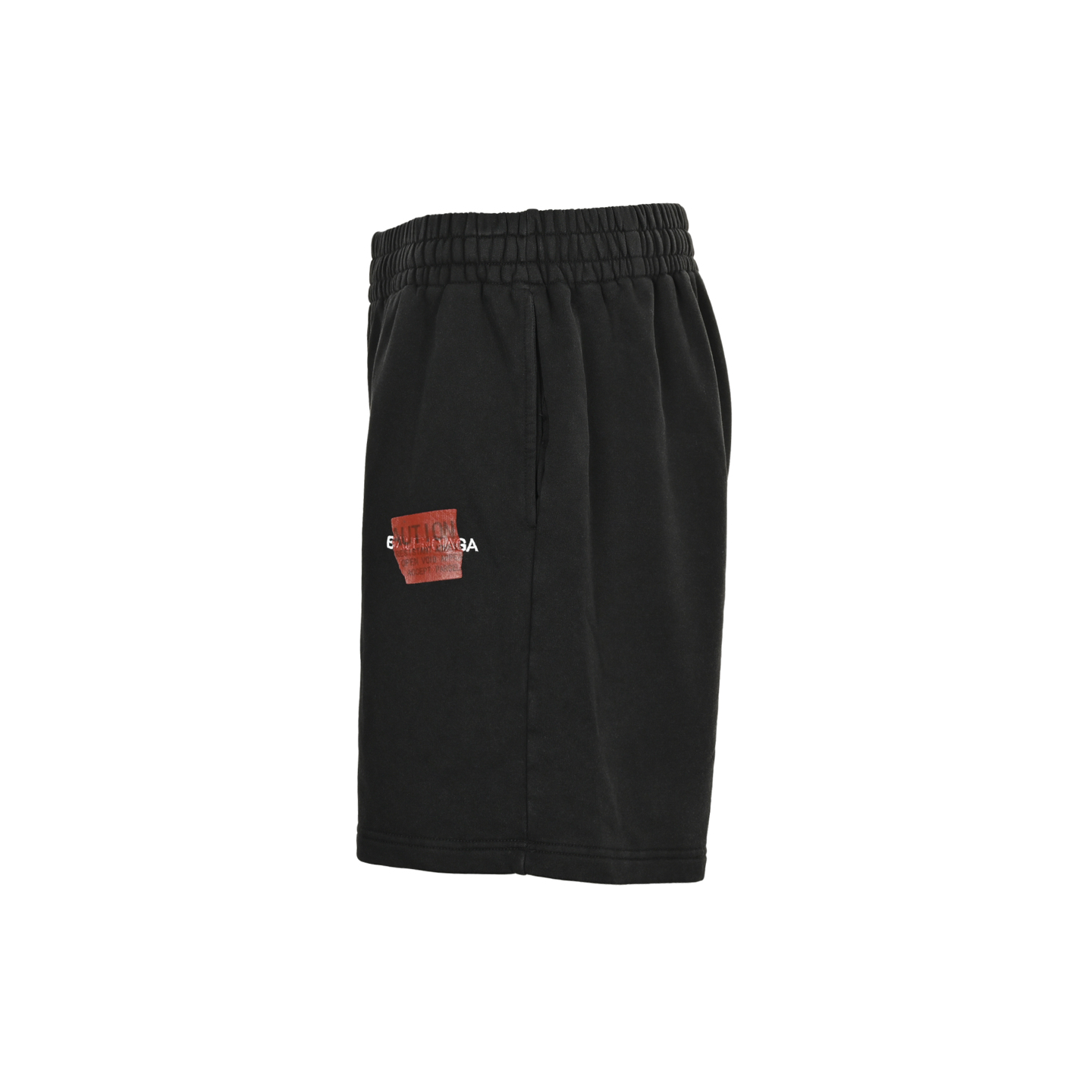 Balenciaga 25ss Tape Logo Embroidered Washed Shorts