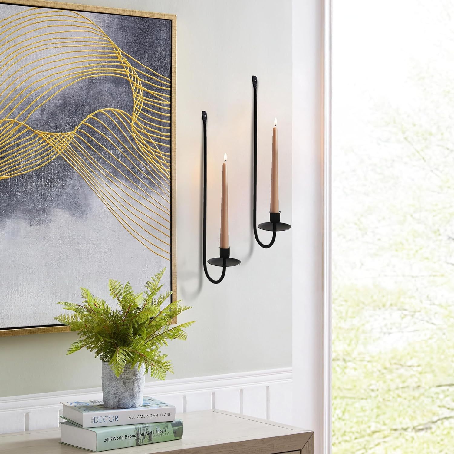🕯️ 🕯️ Wall-mounted metal candlesticks (set of 2)