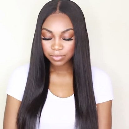 New Natural nape area straight Wig