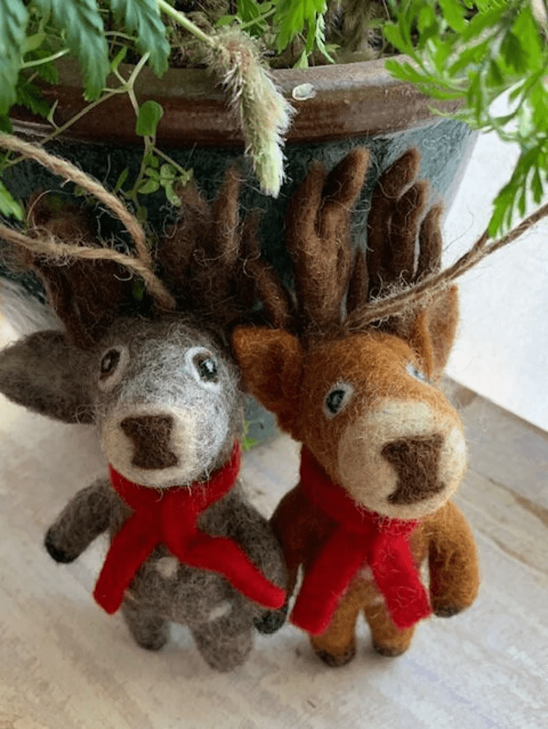Felt Elk Felt Wool Christmas DECORATION