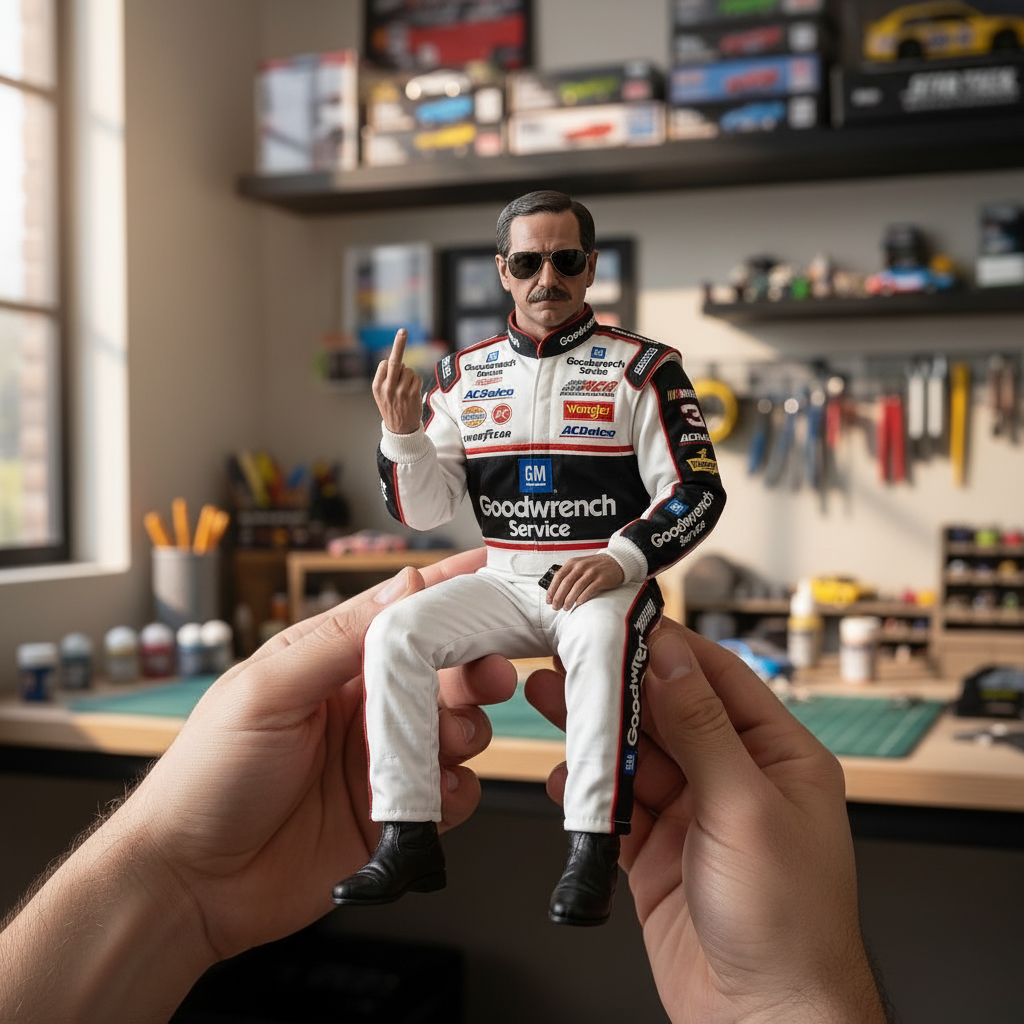 Dale Earnhardt Middle Finger Limited Edition Commemorative Figure