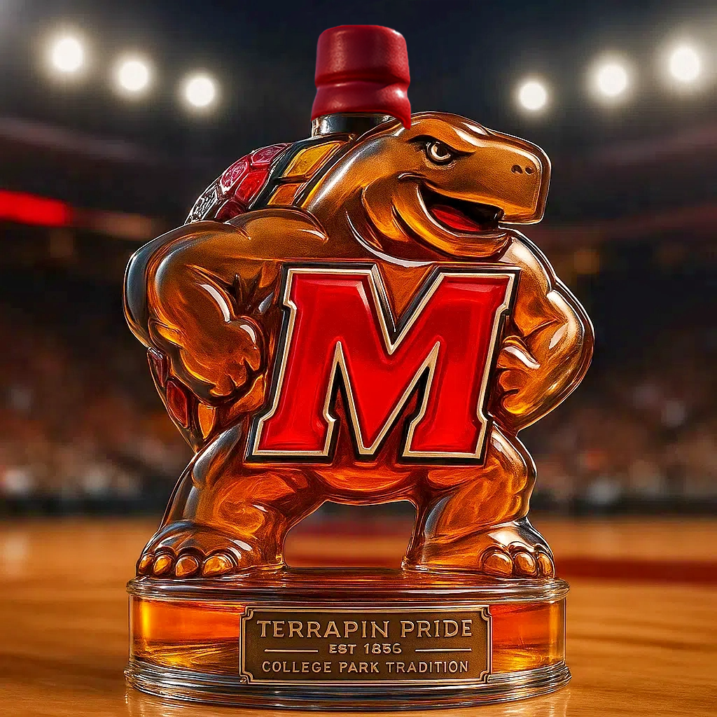 College Park Legacy Pour——Maryland Terrapins Whiskey Bottle