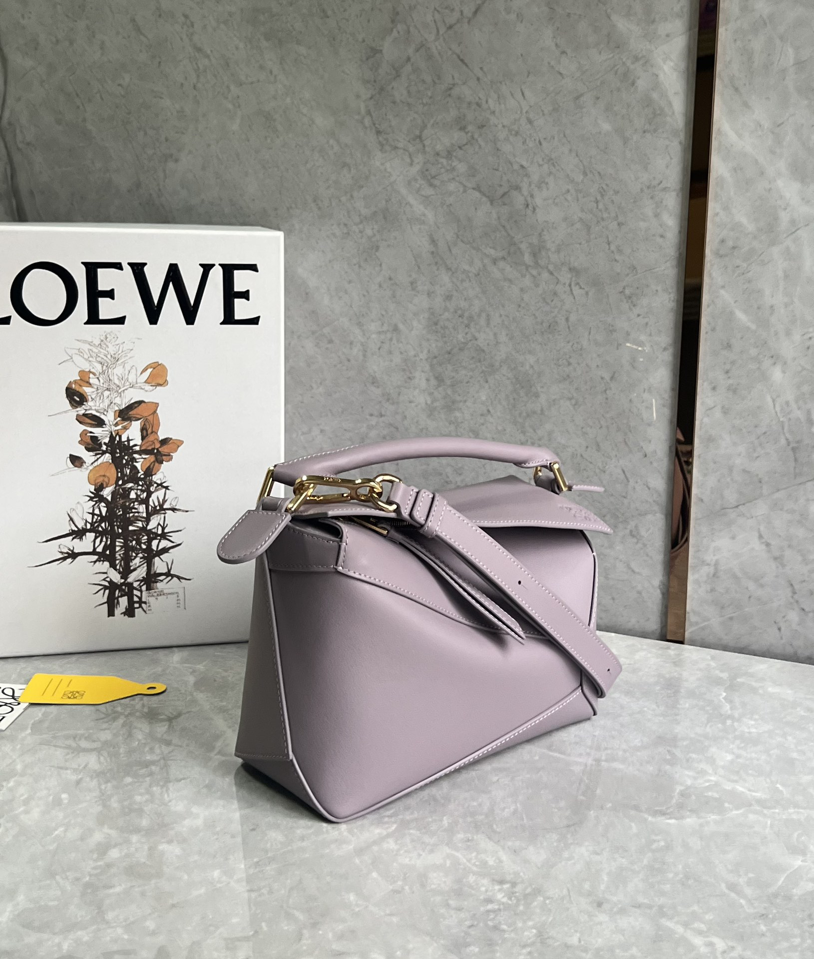 Loewe suede colorblocked zzle bag 0681