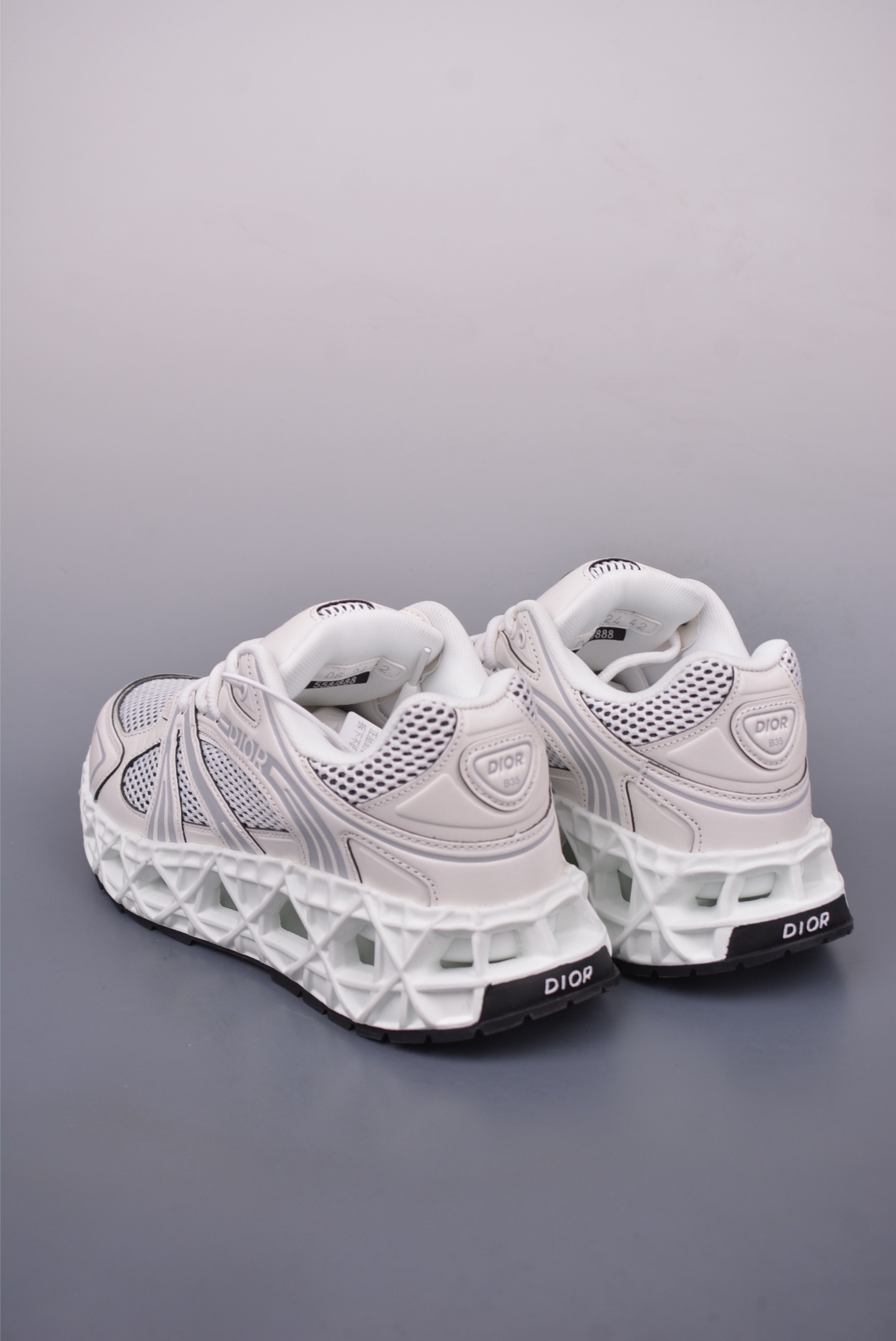 Dior B35 round toe lace-up sneakers 3SN308JZK2722