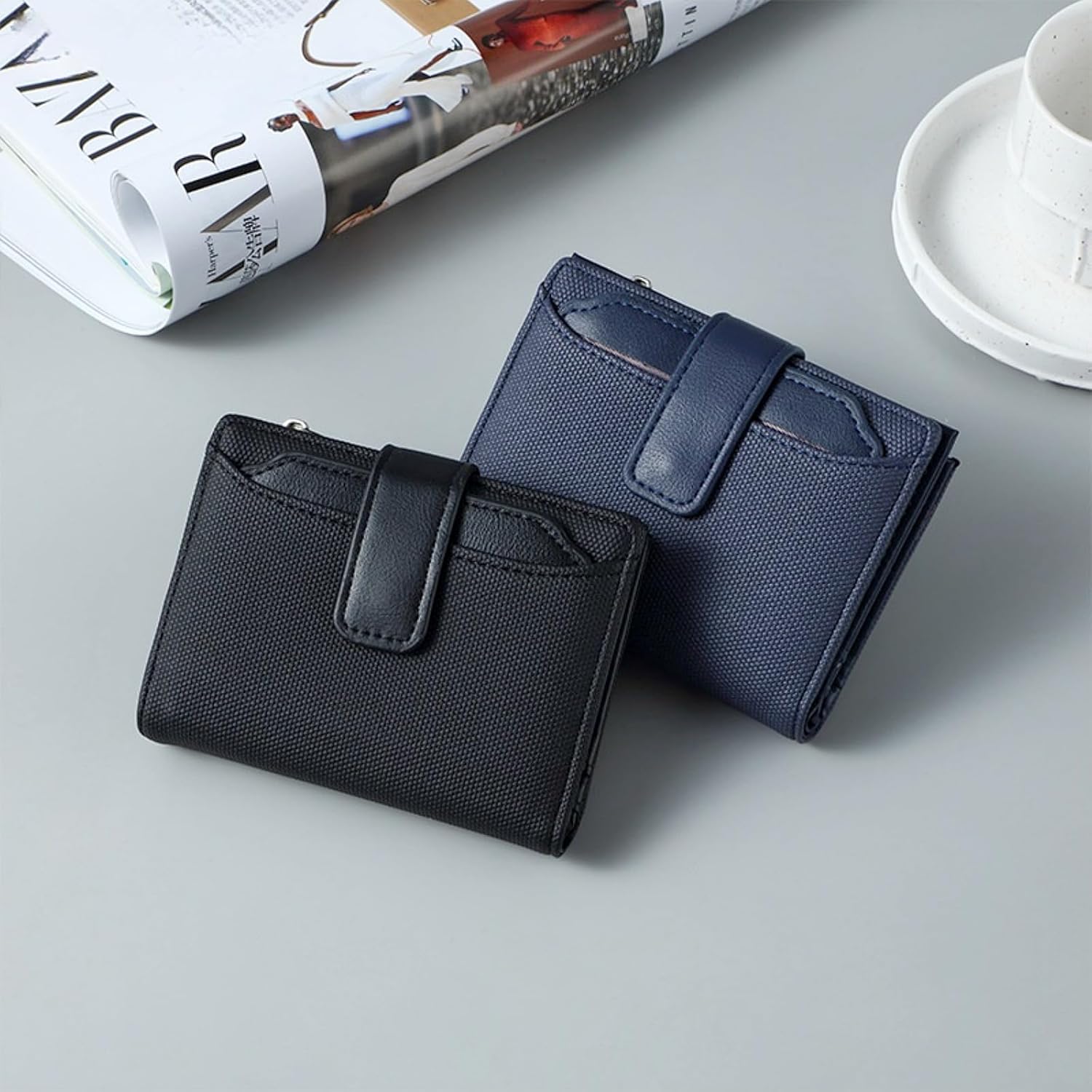 🔥Last Day 50% OFF🔥Small Wallet Leather RFID Blocking Bifold Zipper Pocket Wallet