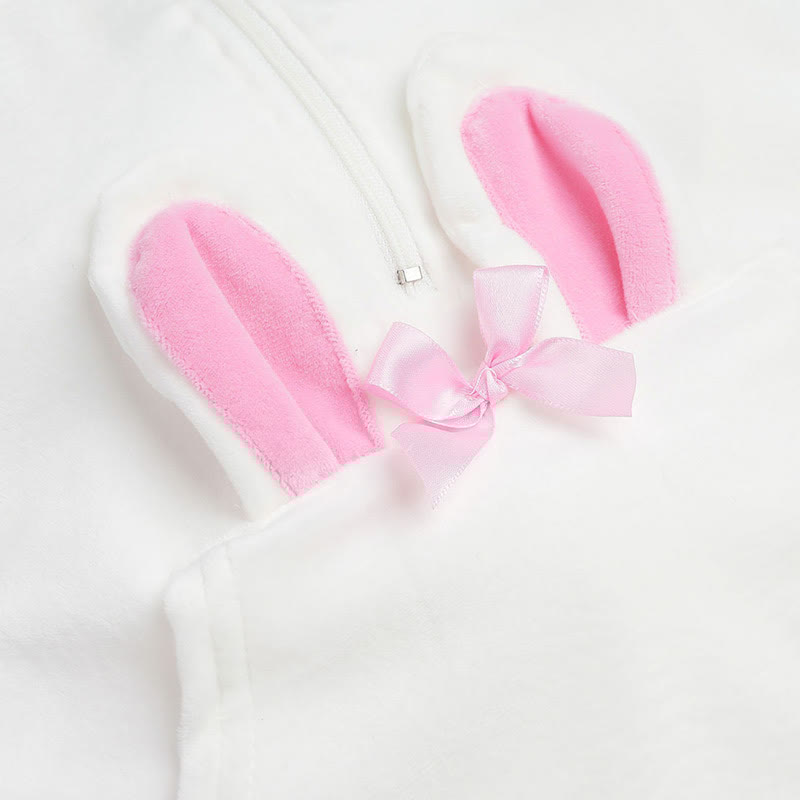 Cartoon Bunny Ears Zipper Backless Lingerie Dress
