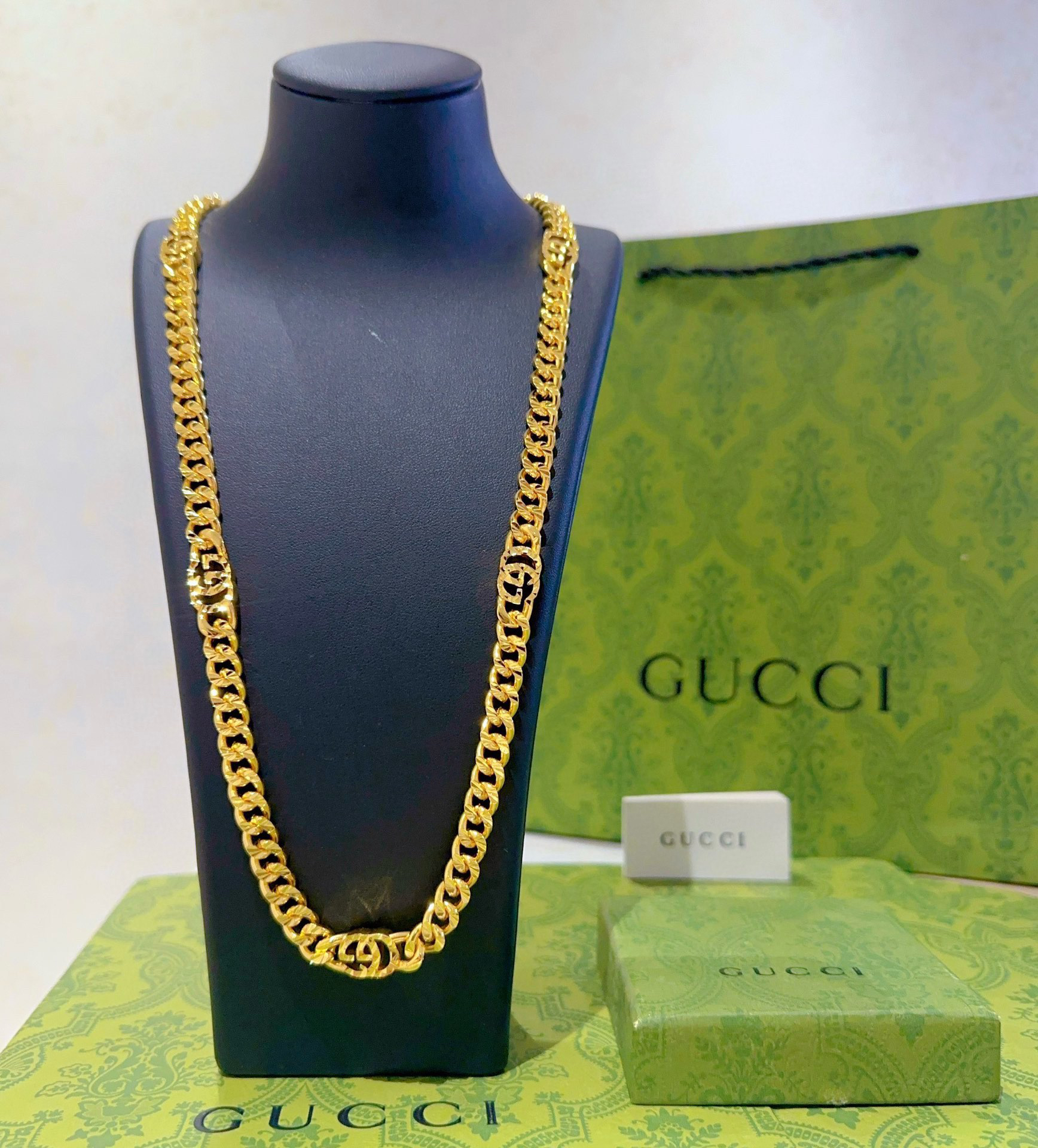 Gucci Anger Forest Double G Single Buckle Necklace