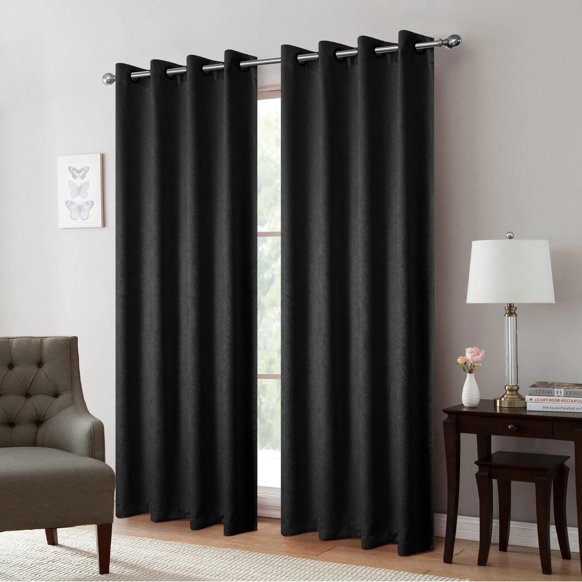 Isla Thermal Room Darkening Grommet Window Panel, 54x84 Inches