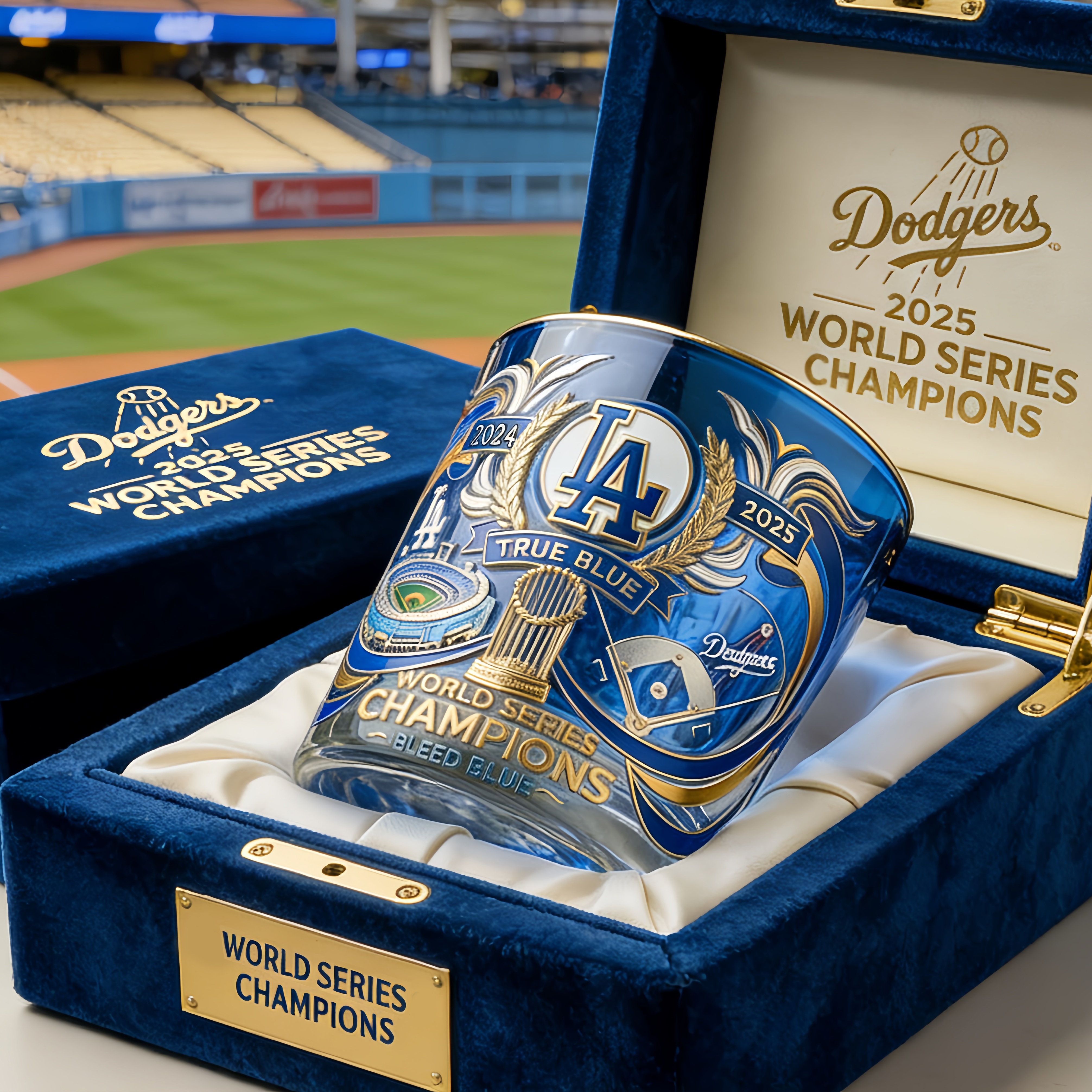 🥃Los Angeles Dodgers – 2025 World Series Champions Whiskey Glass