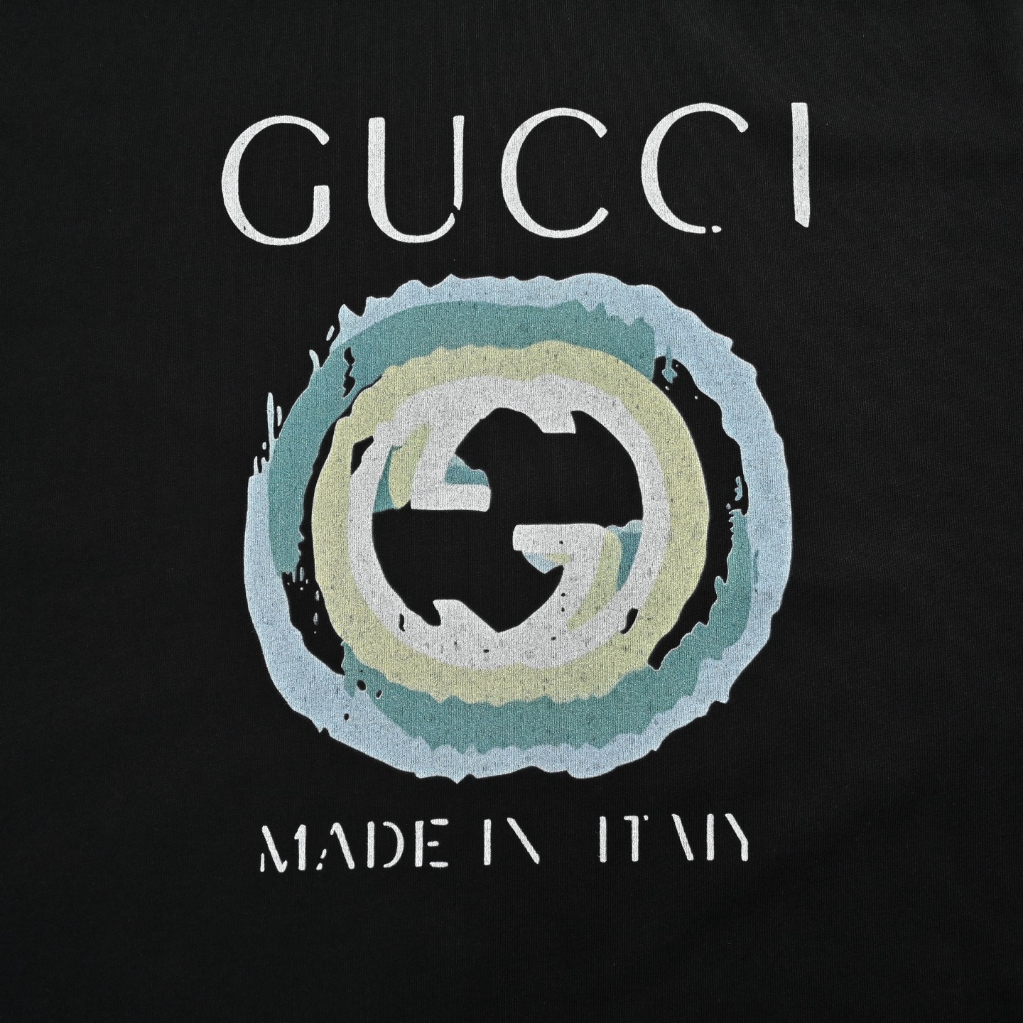 Gucci Ink Rendering Double G Printed Short Sleeve