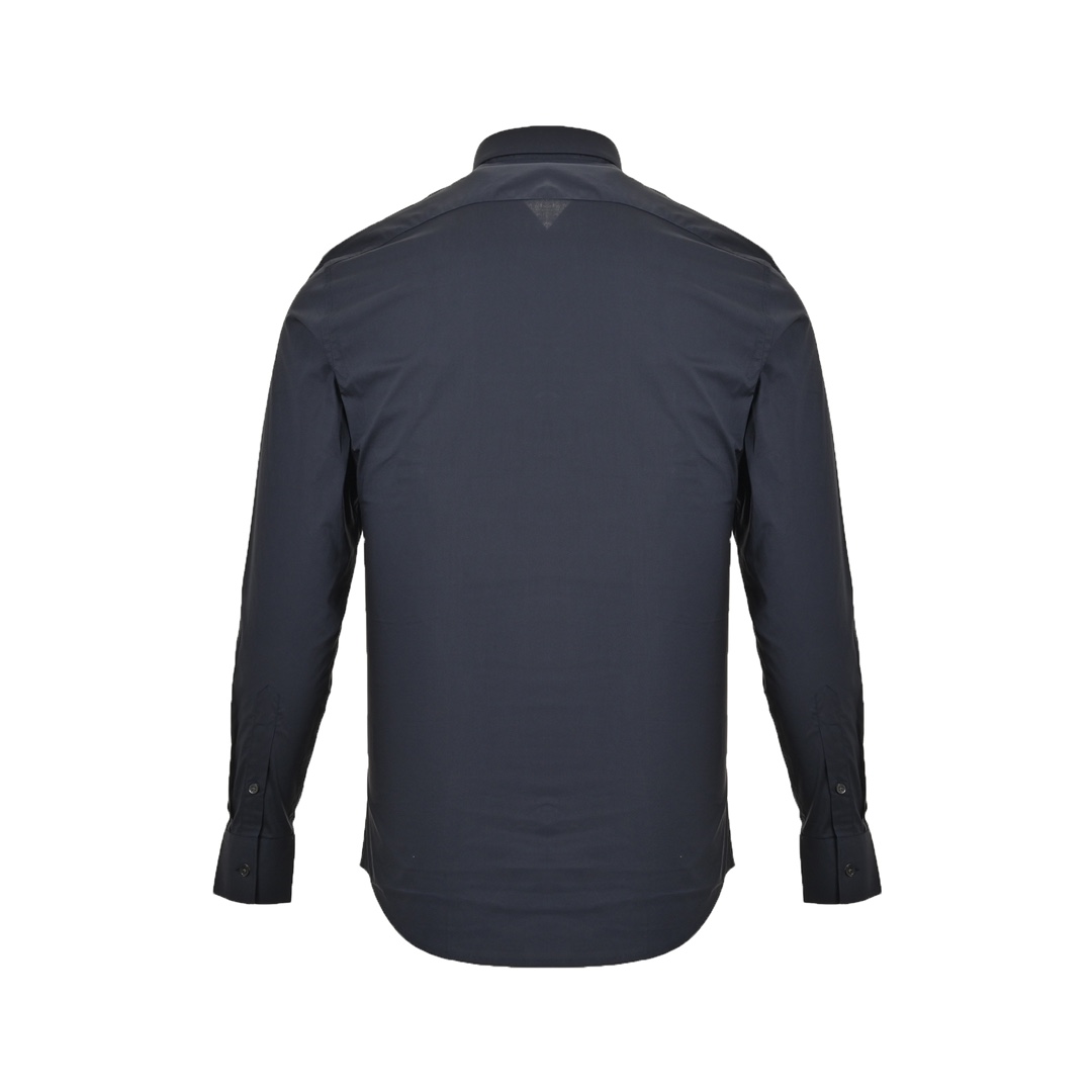 Balenciaga 24Fw blue ring embroidered shirt