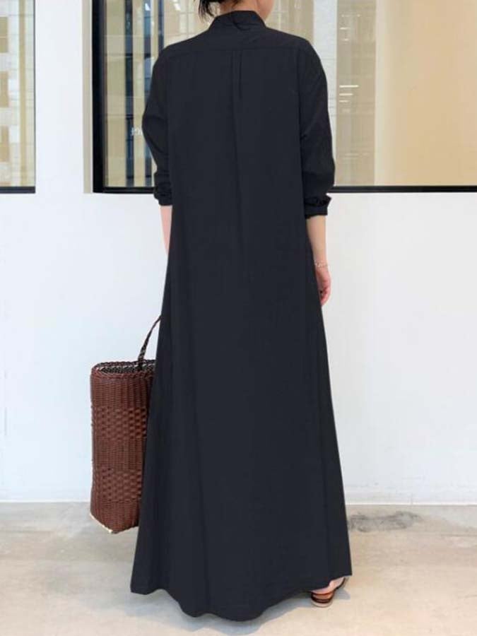 Women's Long Elegant Shirt Dress