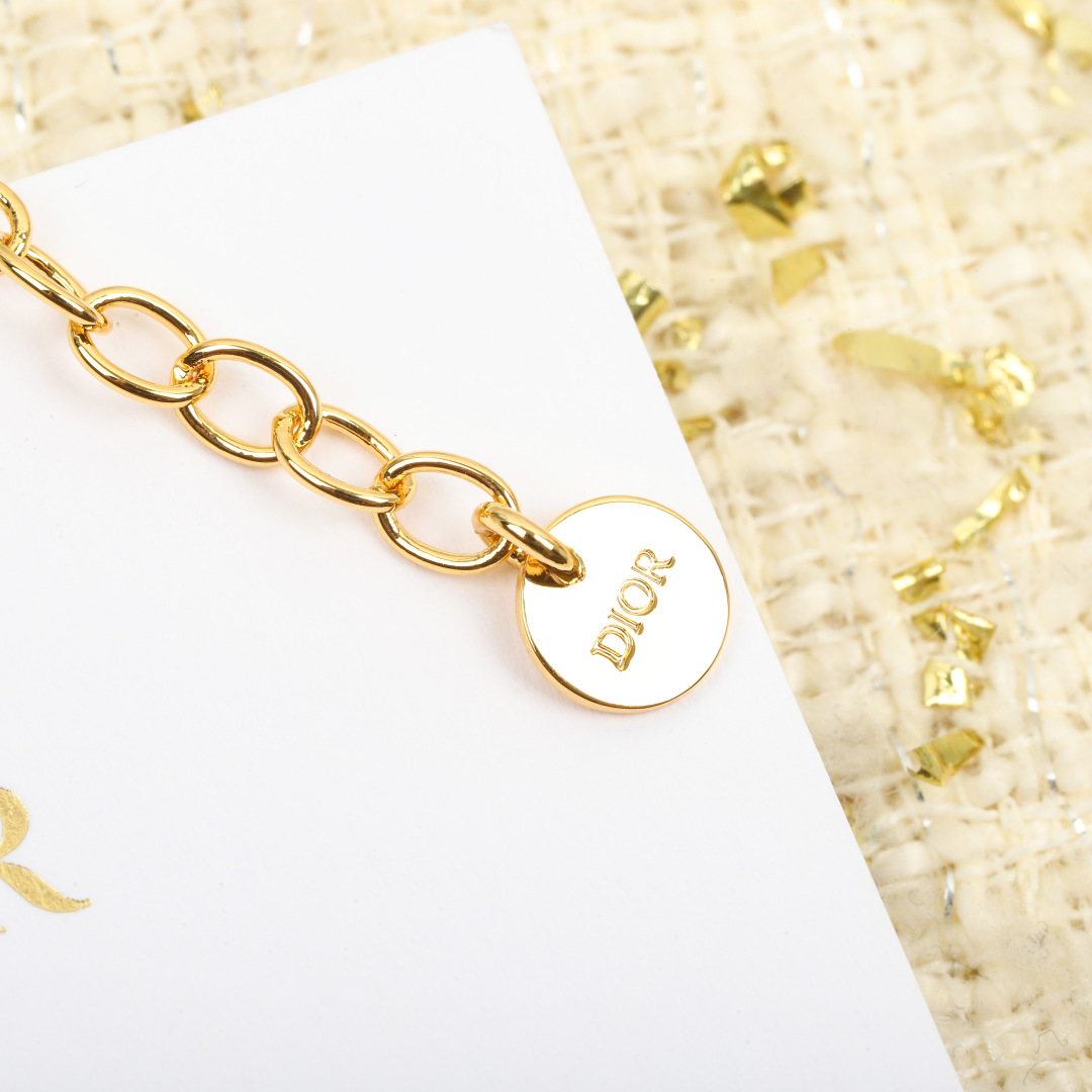 Dior monogram pearl necklace