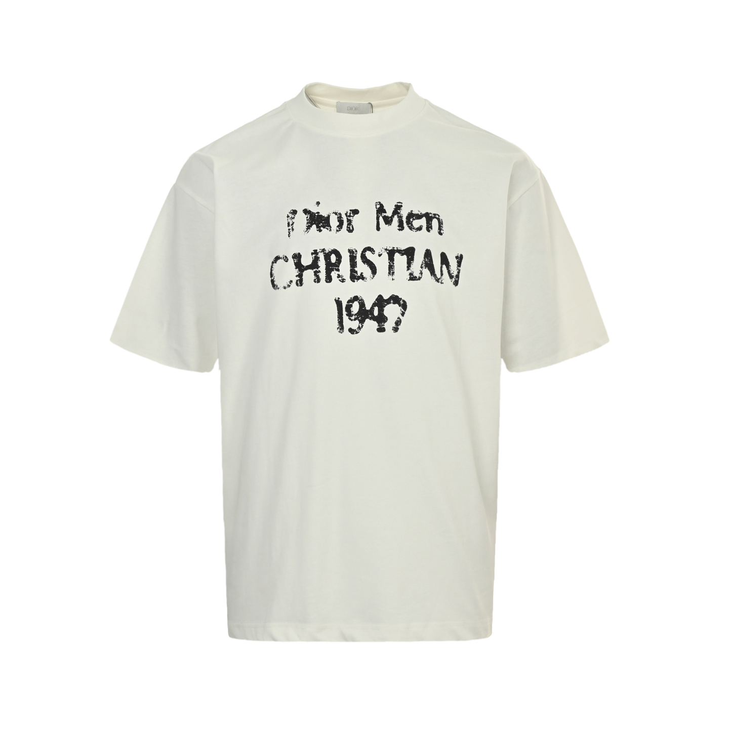 Dior 25ss 1947 damaged letter print short sleeves