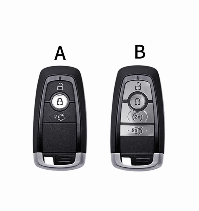 Buttons Genuine Leather Car Key