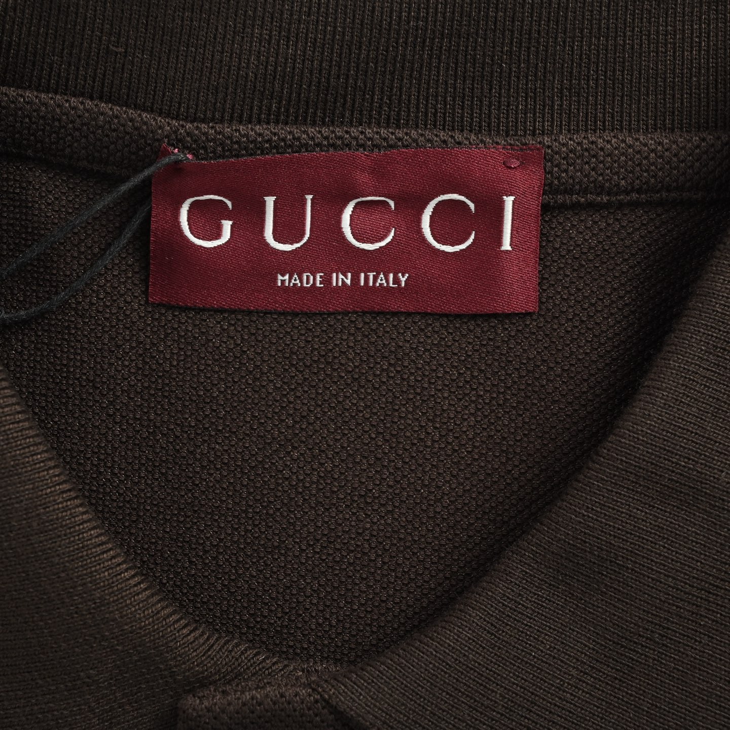 Gucci 25ss contrast color collar lettering laser embroidered Polo short sleeve