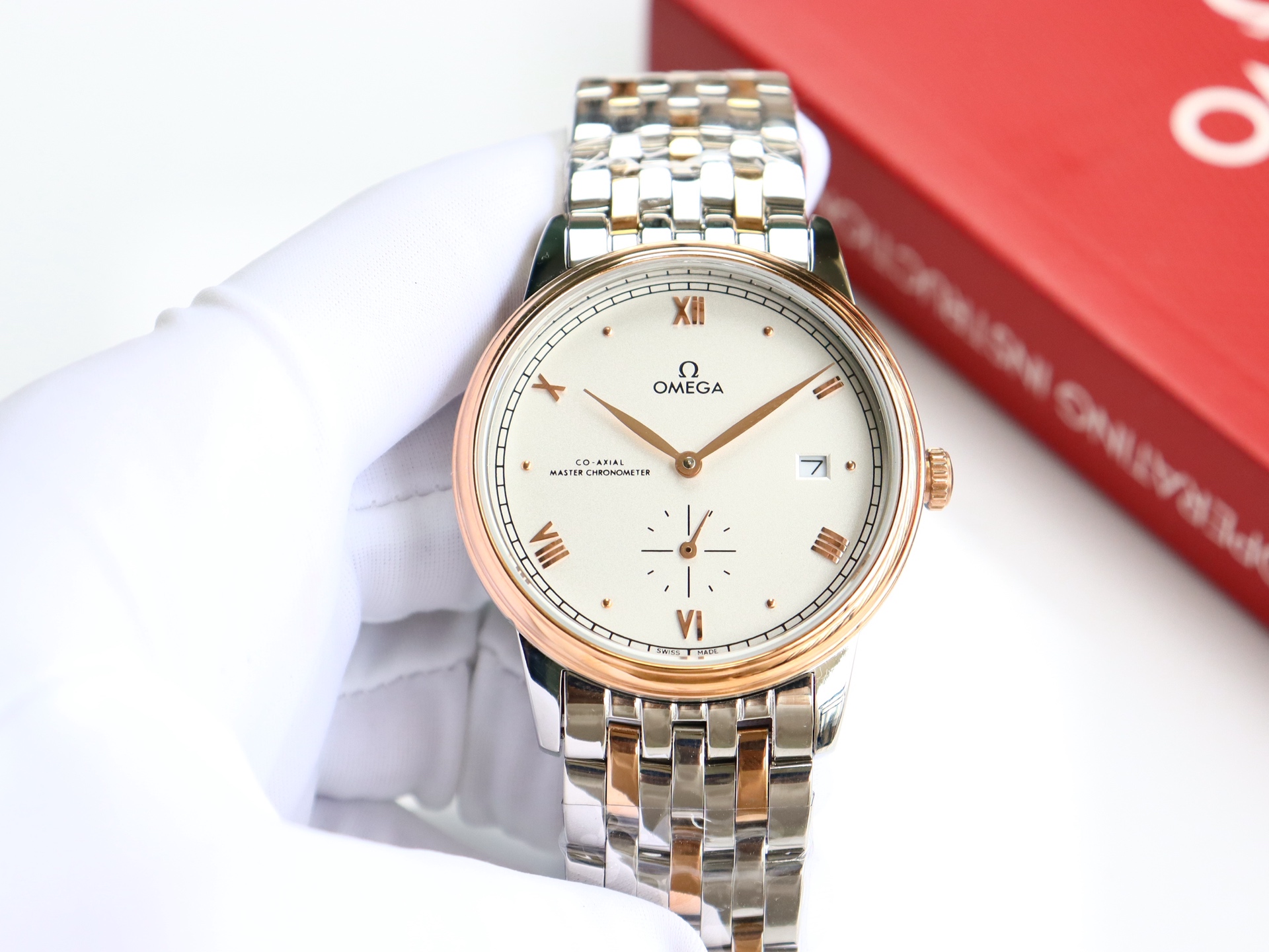 Omega De Ville series two-hand semi-mechanical men's watch
