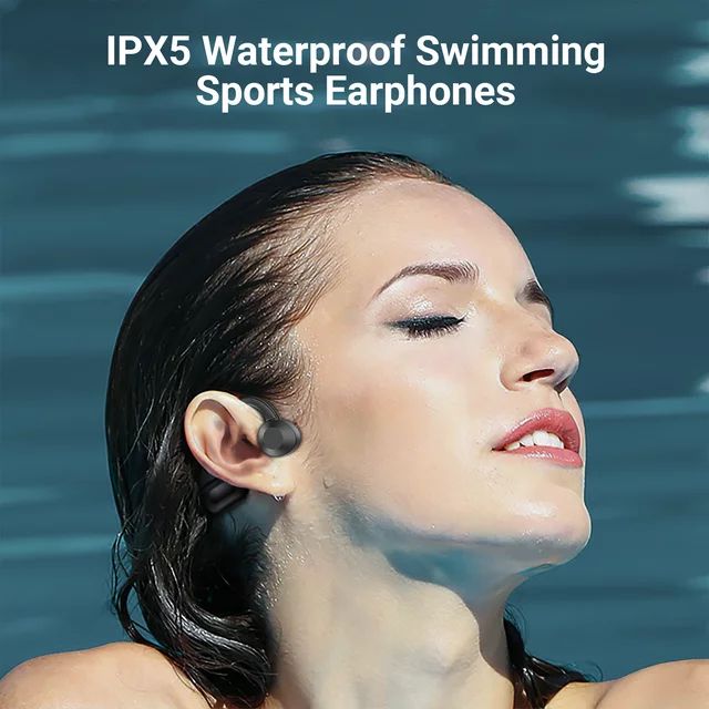 Bone Conduction Headphones Bluetooth 5.0,Wireless Open Ear Headphones with Built-in Mic,Waterproof Earphones,Sweatproof Sports Headset for Running,Cycling,Hiking,Gym,Climbing & Driving