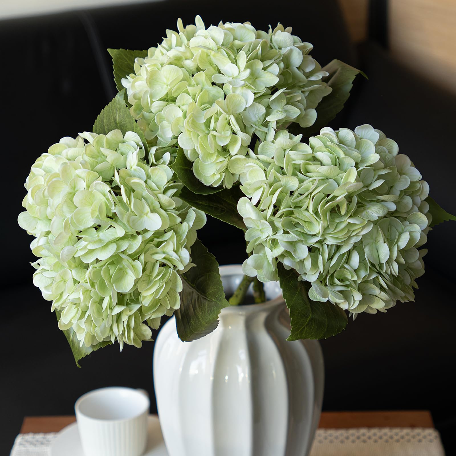 22 inch Lifelike Artificial Hydrangeas - UV resistant, Waterproof，Windproof