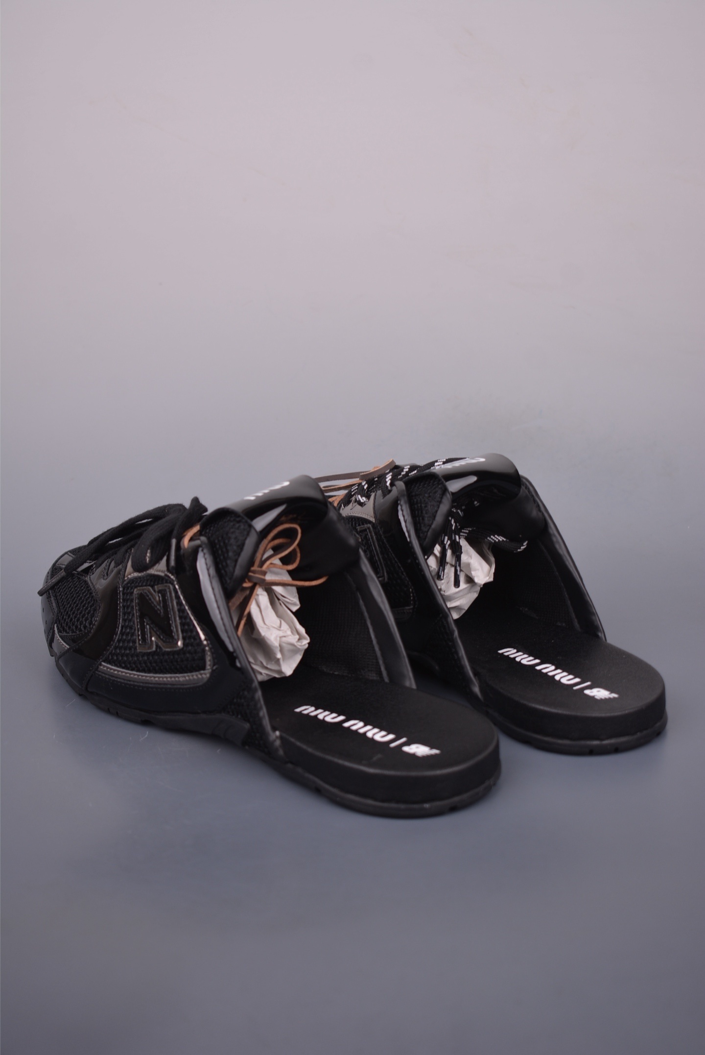 Miu Miu x New Balance 530 SL Faded Suede Mules 