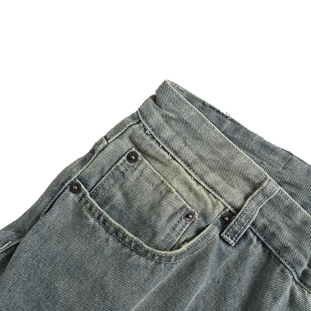 Balenciaga Knife-cut Camouflage Double Jeans