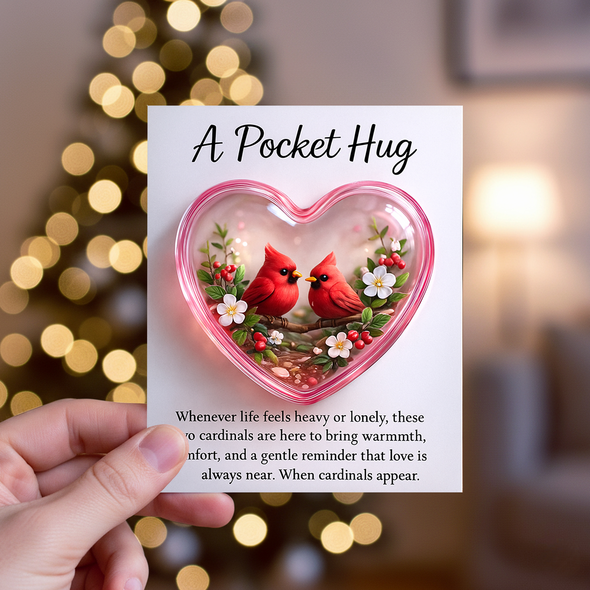 Cardinal Love Pocket Hug Keepsake