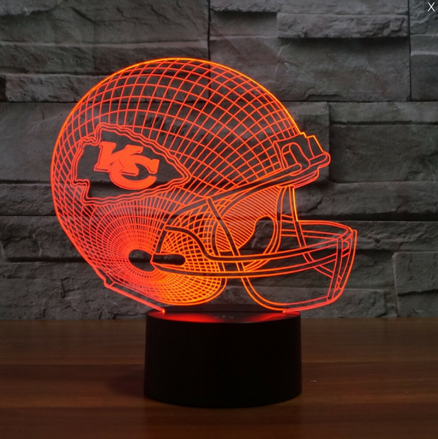 KANSAS CITY CHIEFS 3D LED LIGHT LAMP