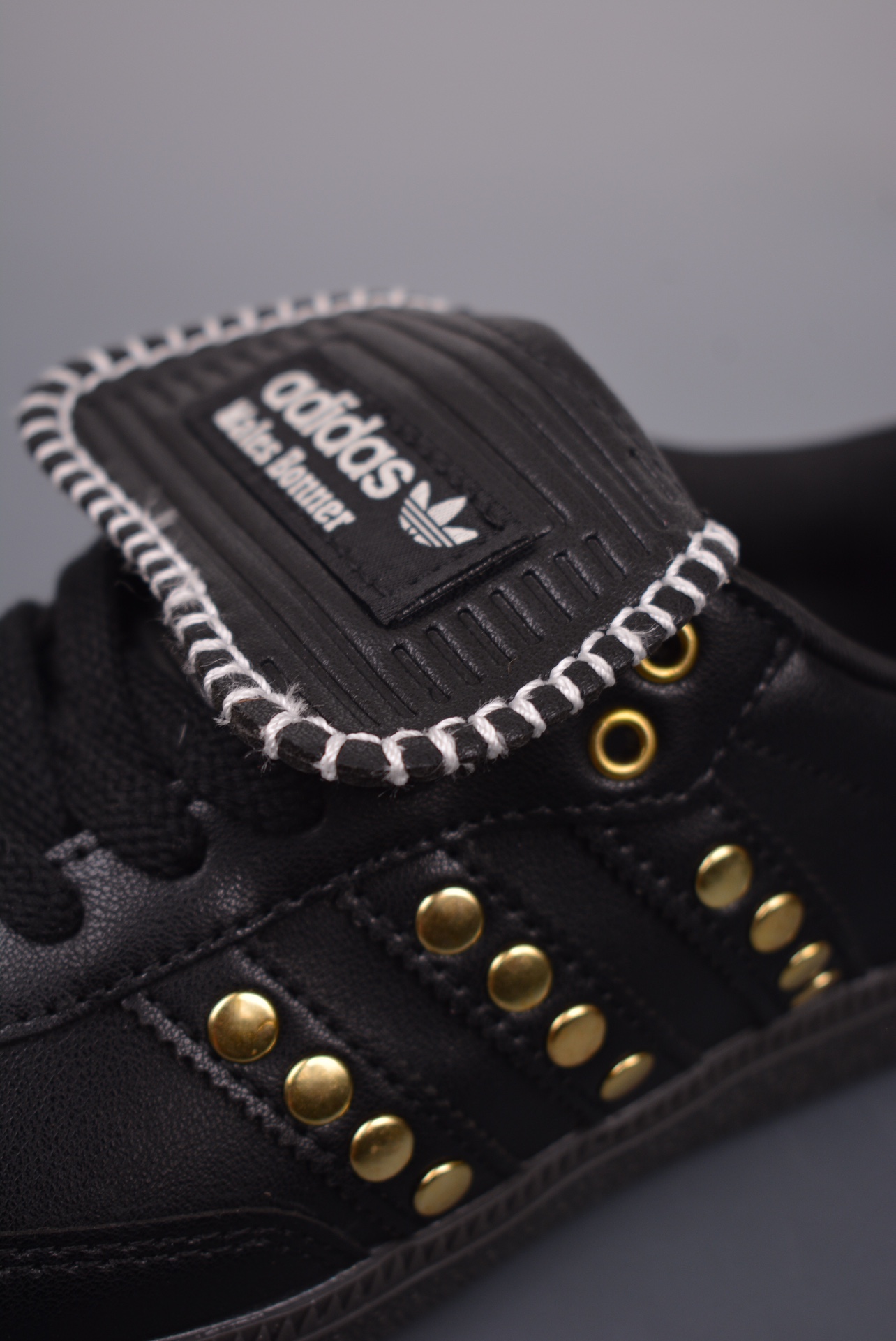 Wales Bonner x adidas Samba 2024 Black and Gold Rivets IG4303
