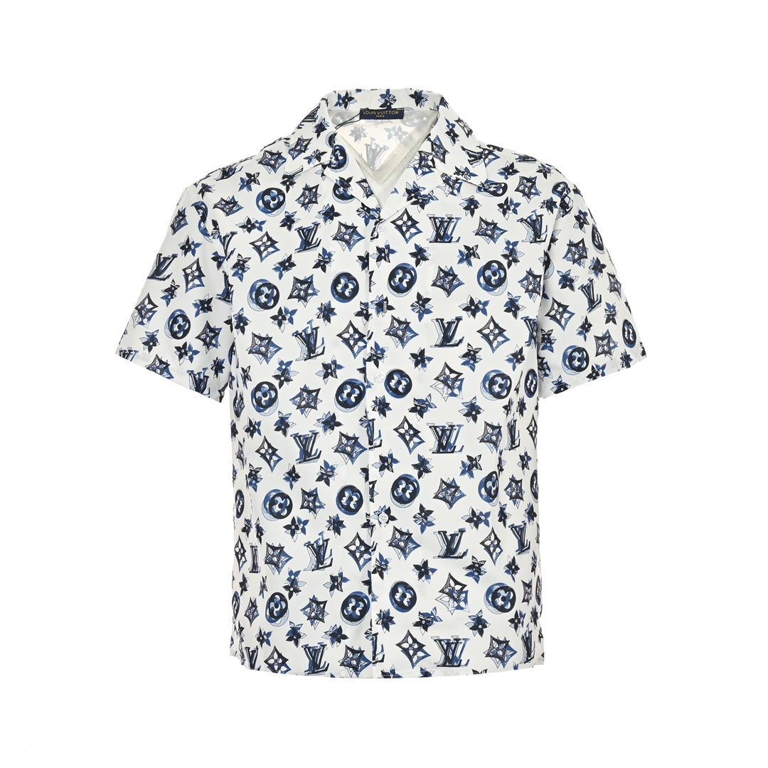 Louis Vuitton 24ss full print overlapping monogram short sleeve shirt