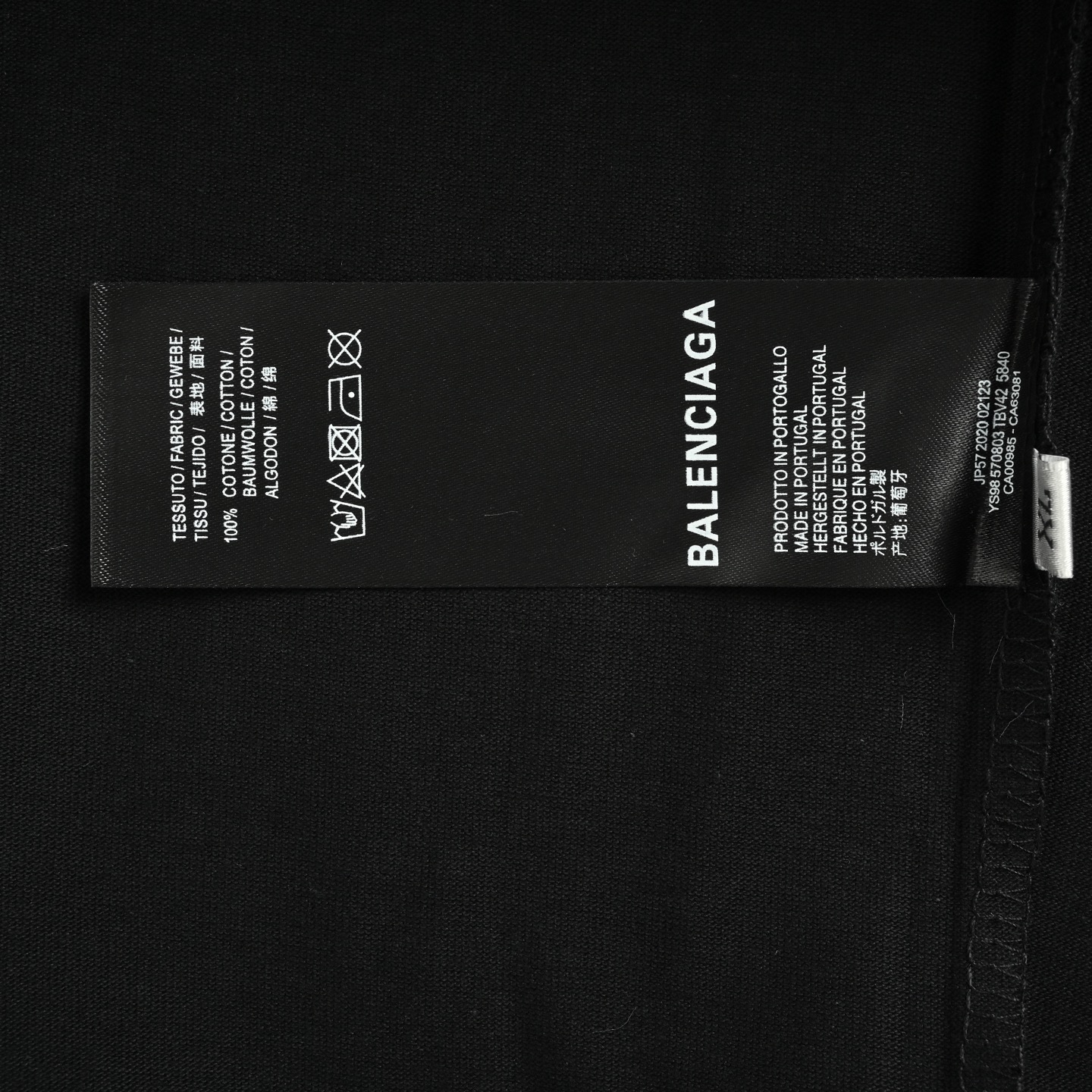 Balenciaga 25ss embossed letter print short sleeve