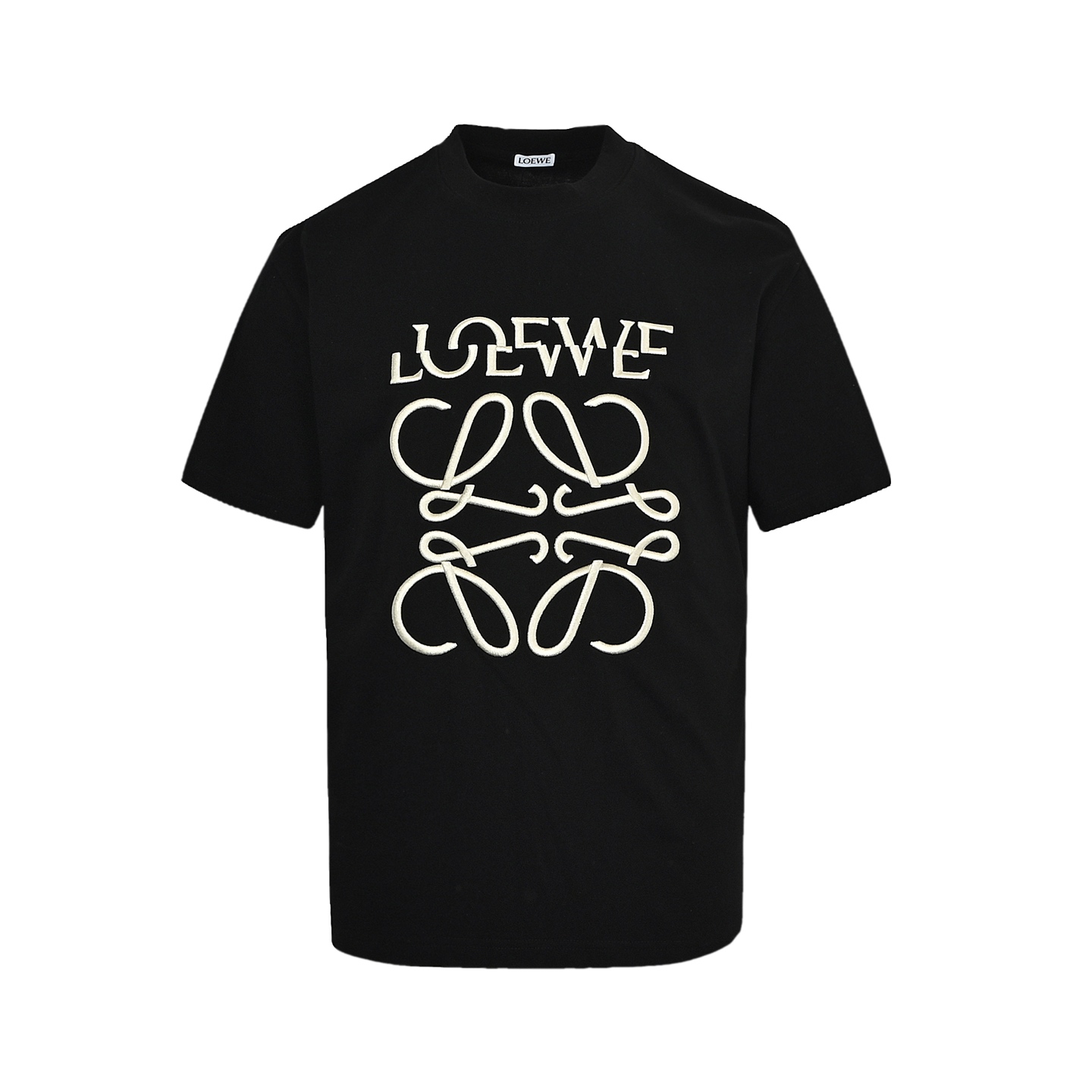 Loewe 24ss misplaced embroidered logo short sleeve