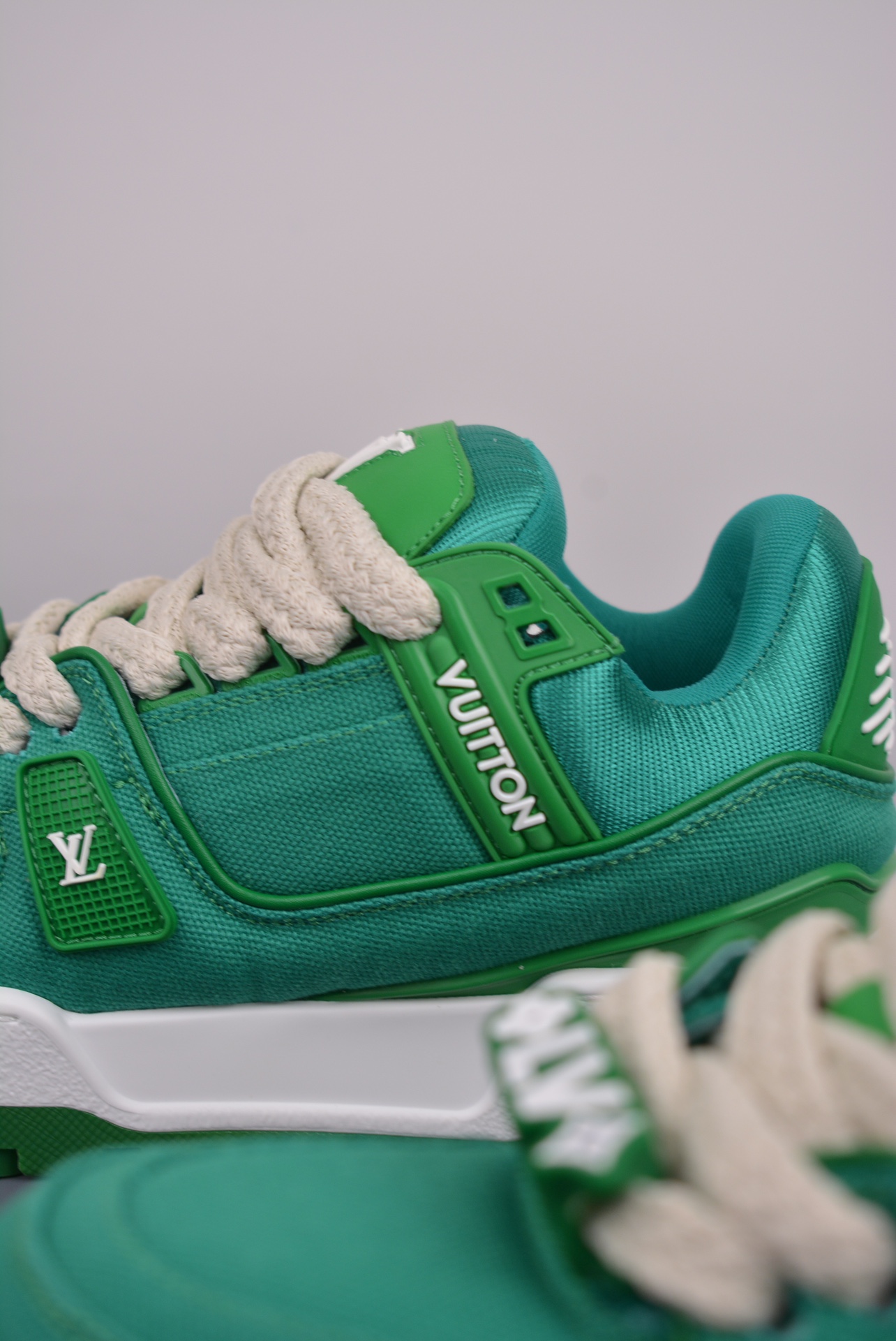 Louis Vuitton Trainer Maxi Low Sneaker green and white