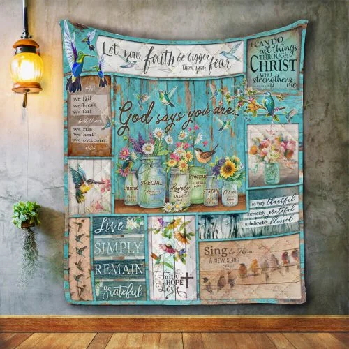 God Says You Are Quilt Blanket