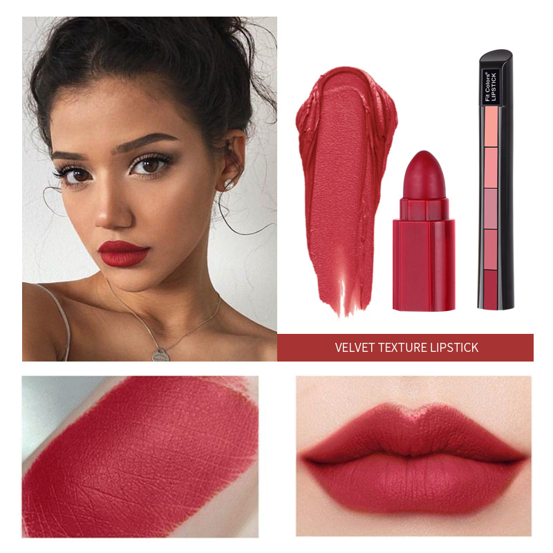 🔥Last Day 50% OFF🔥24H Long Lasting 5 In 1 Velvet Lipstick